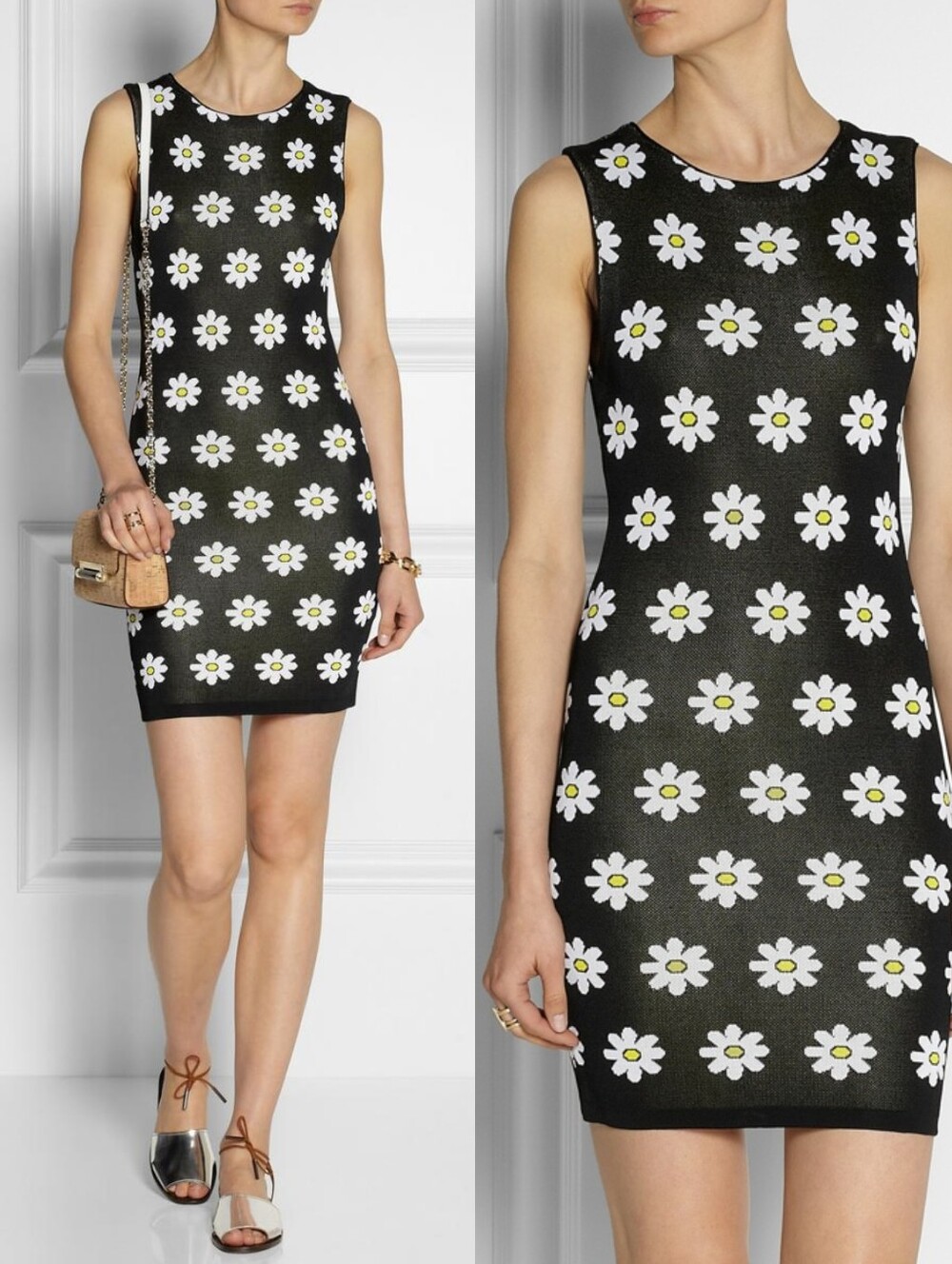 EUC Alice + Olivia Black Multi Dee Daisy Dress